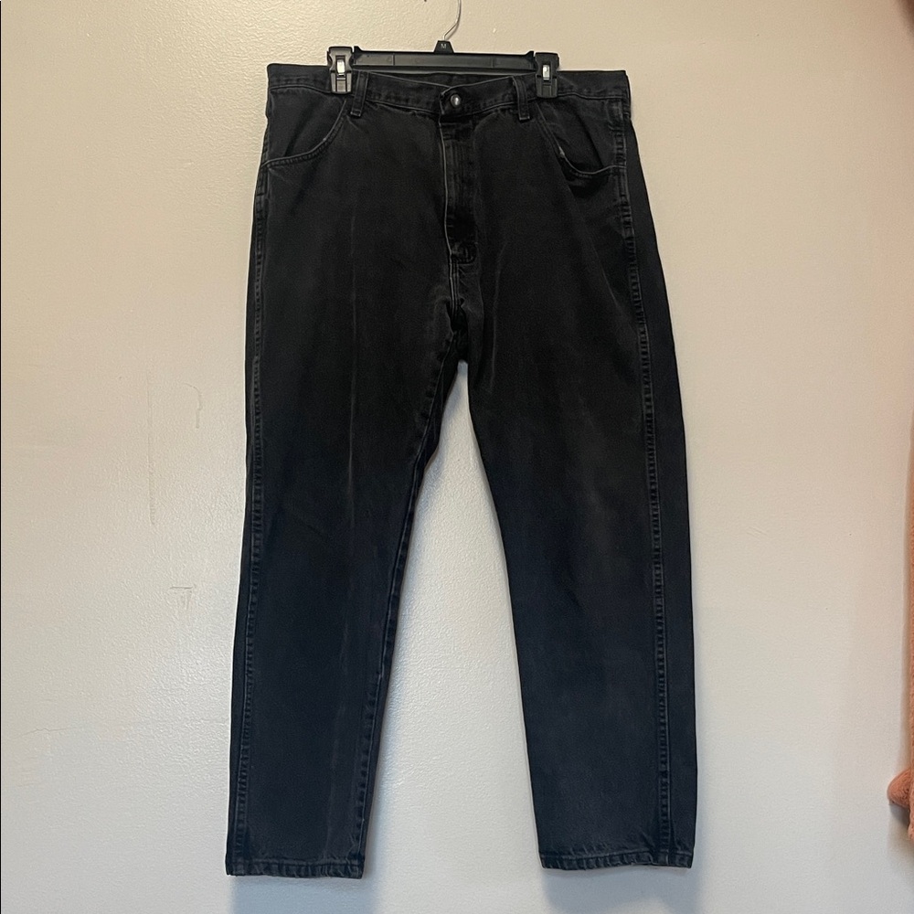 Men's Rustler Black Jeans denim 40X30